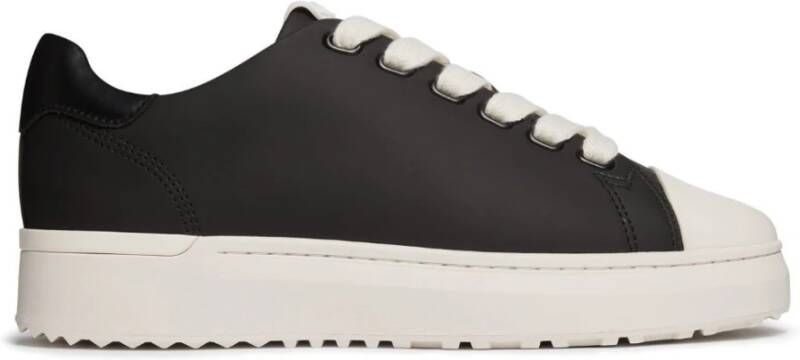 Mallet London Zwarte leren herensneakers