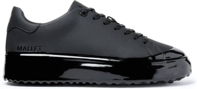 Mallet London Zwarte Out Dip Leren Sneakers