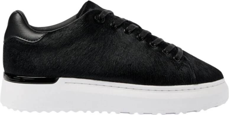Mallet London Zwarte Pony Haar Dames Sneakers