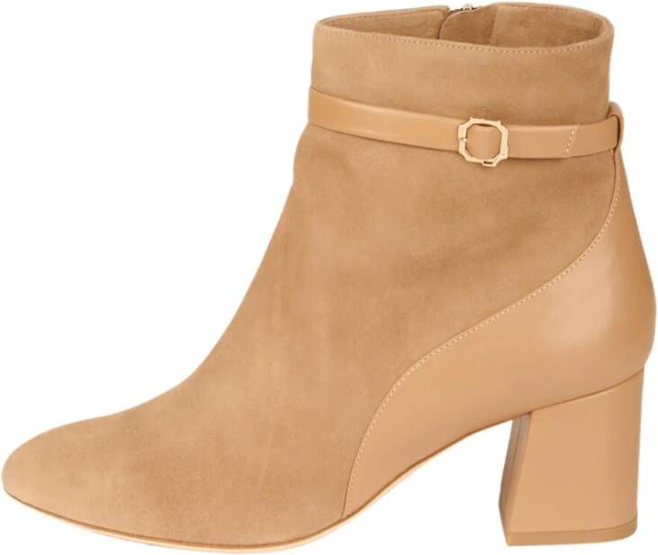 Malone Souliers Beige Suède Kloe Enkellaarzen Beige Dames