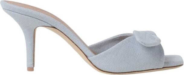 Malone Souliers Blauwe Linnen Hakken Sandalen
