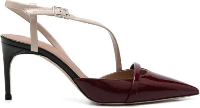 Malone Souliers Donkerrode Stiletto Hiel Slingback Schoenen
