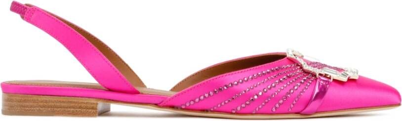 Malone Souliers Fuchsia Strass Ballerina Flats Pink Dames