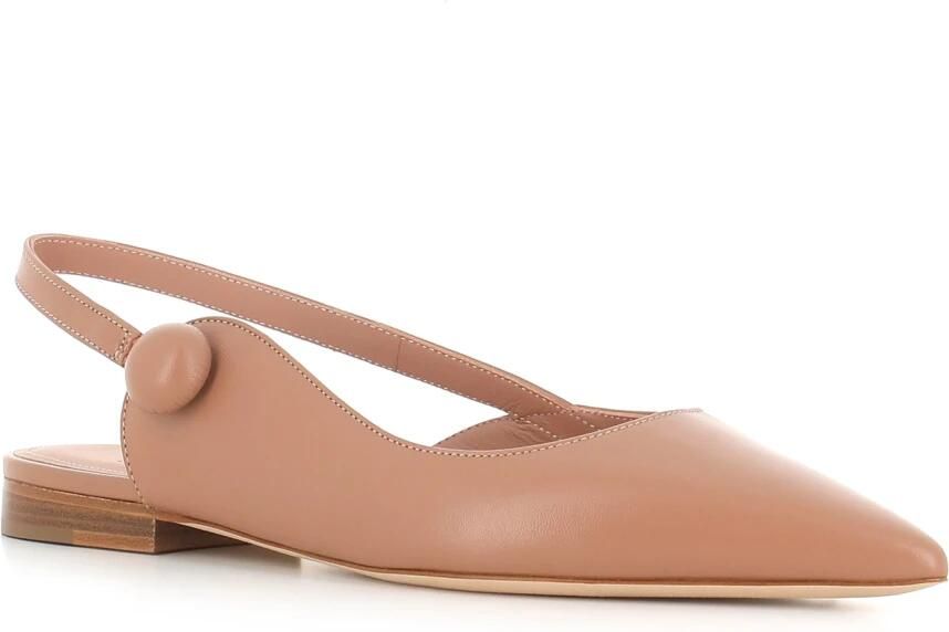 Malone Souliers Beige Leren Slingback Ballerina Schoenen