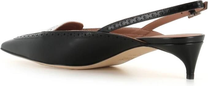 Malone Souliers Witte Hakken Décolleté van Leer