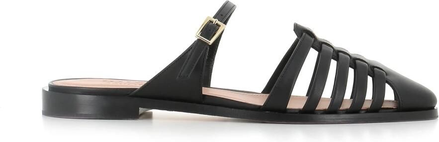 Malone Souliers Zwarte Leren Instappers