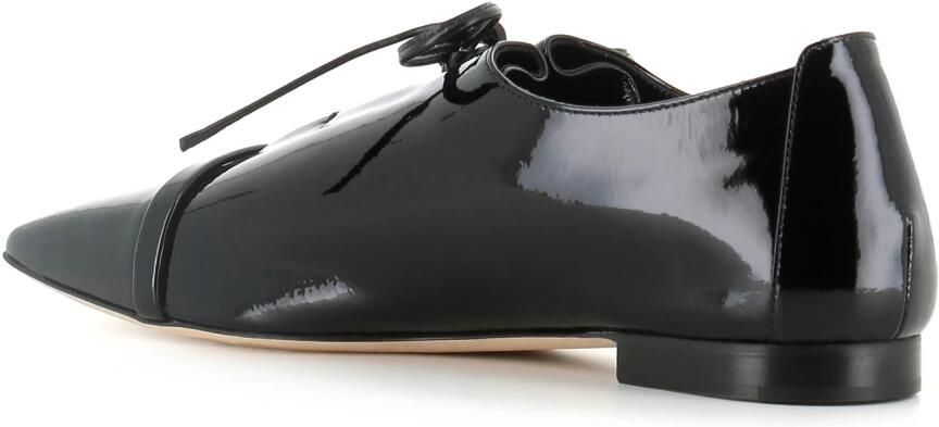 Malone Souliers Zwarte Oxford-schoenen met asymmetrische neus