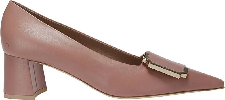 Malone Souliers Roze Leren Gesp Detail Pumps Pink Dames