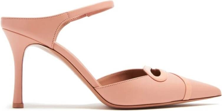 Malone Souliers Roze leren puntige neus stiletto hakken Pink Dames