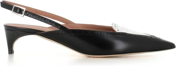 Malone Souliers Witte Hakken Décolleté van Leer