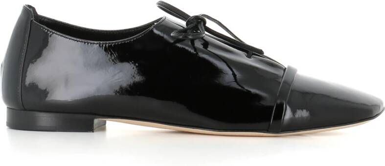 Malone Souliers Zwarte Oxford-schoenen met asymmetrische neus
