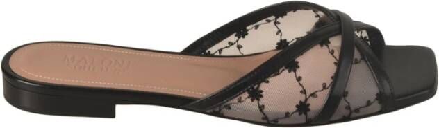 Malone Souliers Zwarte Sandalen Black Dames