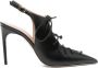 Malone Souliers Zwarte Stiletto Slingback Veterschoenen - Thumbnail 1