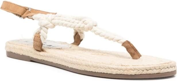Manebí Beige Enkelband Teenslipper Sandalen - Foto 2