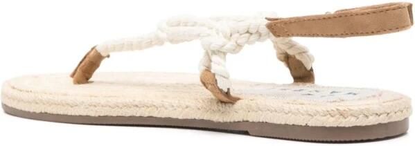 Manebí Beige Enkelband Teenslipper Sandalen - Foto 3