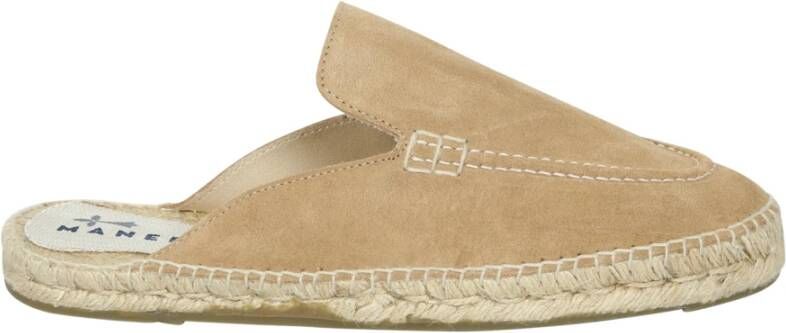 Manebí Beige Suede Espadrilles Beige Heren