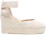 Manebí Yucatan Gehaakte Sleehak Sandalen Beige White Dames - Thumbnail 1