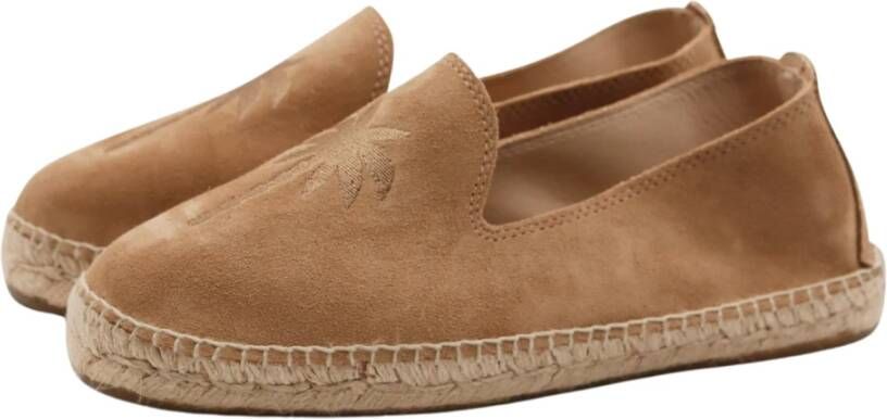 Manebí Gewassen beige espadrilles met geborduurd motief Beige Heren