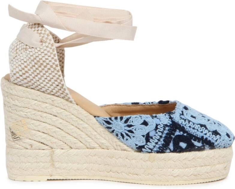 ebí Gehaakte sleehak sandaal in indigo blauw