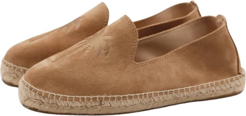 Manebí Gewassen beige espadrilles met geborduurd motief Beige Heren