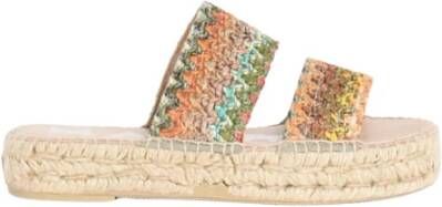 ebí Geweven Raffia Dubbele Zool Sandalen