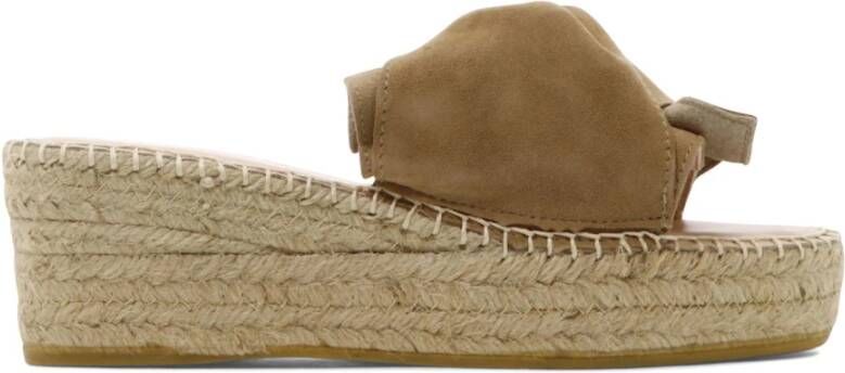 Manebí Hamptons Knoop Espadrilles Beige Dames