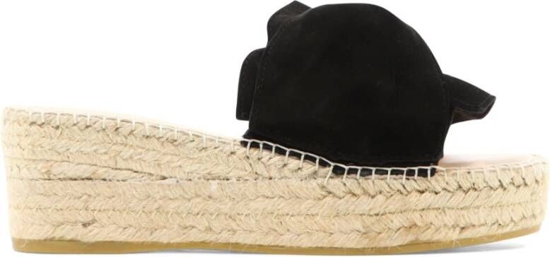 Manebí Hamptons Knoop Espadrilles Black Dames