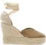 Manebí Hamptons Sleehak Espadrilles Beige Dames - Thumbnail 1