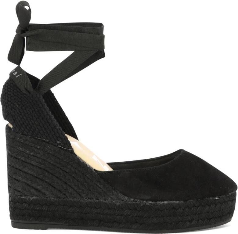 Manebí Hamptons Wedge Espadrilles Black Dames