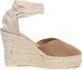 Manebí Hamptons Sleehak Espadrilles Beige Dames - Thumbnail 1