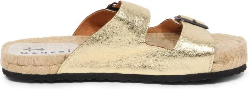 ebí Metallic Leren Gouden Slippers