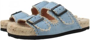 Manebí Nordic Sandals With Stitching Placid Blauw Dames