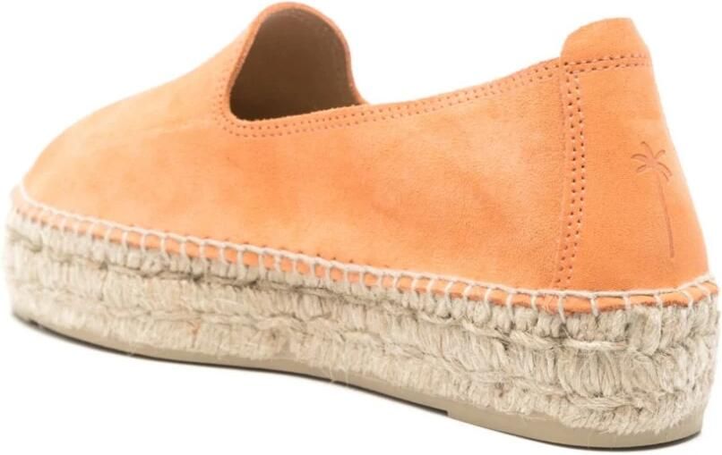 Manebí Oranje platte schoenen met gevlochten zool - Foto 3