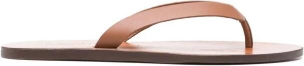 Manebí Platte leren teenslippers