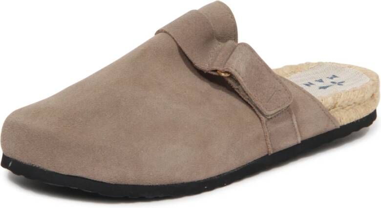 Manebí Premium Suede Sandalen in Coco Brown Beige Dames