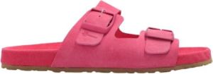 Manebí Suede slides with logo Roze Dames