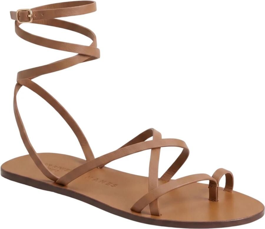 Manebí Tie Up Leren Sandalen - Foto 3