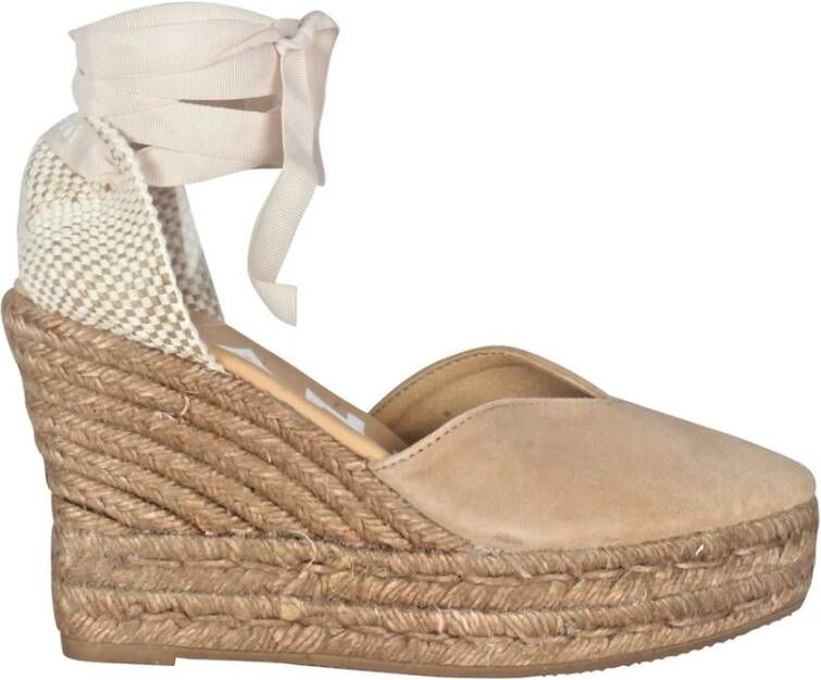 Manebí Vintage taupe platform sandalen Beige Dames
