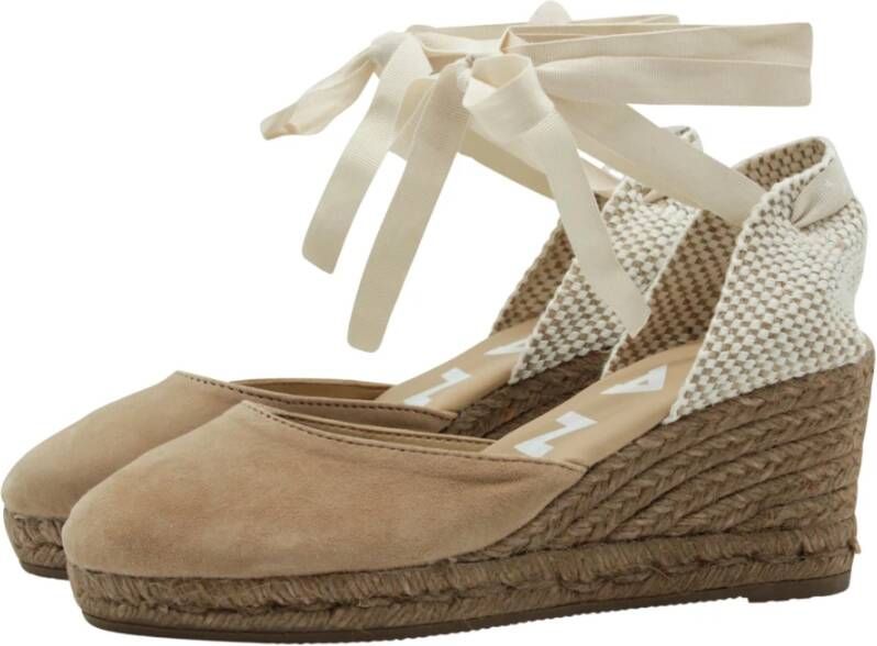 Manebí Vintage Taupe Sleehak Sandalen Beige Dames