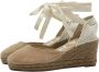 Manebí Lage Sleehak Espadrille Sandaal Vintage Taupe - Thumbnail 3
