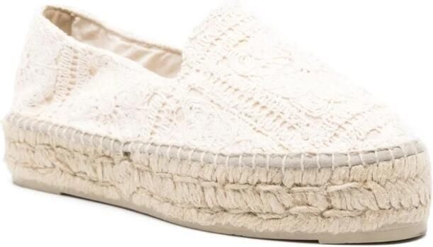 Manebí Yucatan Beige Gehaakte Espadrilles Beige Dames - Foto 2