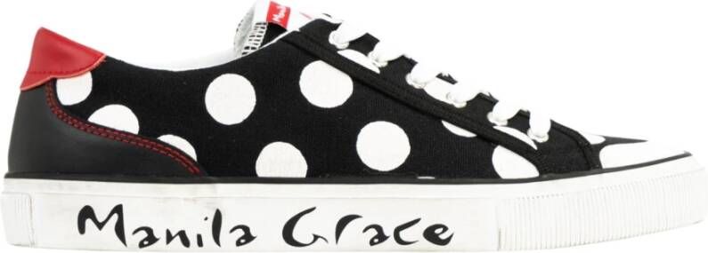 Manila Grace Dames Polka Dot Sneakers Black Heren