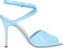 Manolo Blahnik Blauwe Leren Sandalen met Verstelbare Gespsluiting Blue Dames - Thumbnail 6