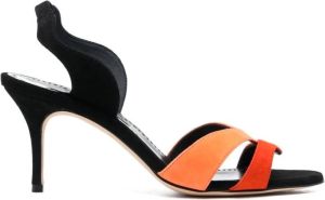 Manolo Blahnik Bora 070 Suede sandalen Zwart Dames