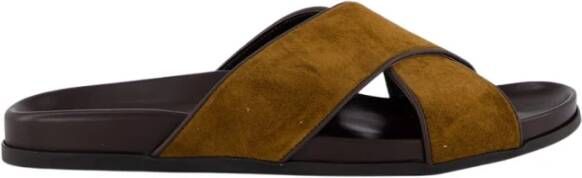 olo Blahnik Bruine Suède Chiltern Sandalen