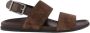 olo Blahnik Bruine Suède Fussbett Sandalen - Thumbnail 1