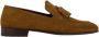 olo Blahnik Bruine Suède Kwast Loafers - Thumbnail 1