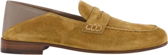 olo Blahnik Bruine Suède Penny Loafers