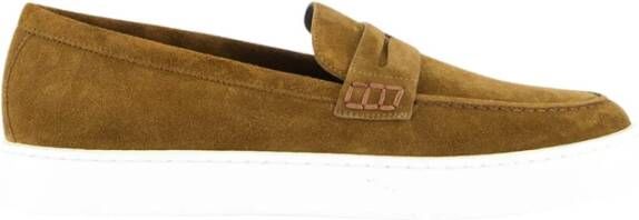olo Blahnik Bruine Suède Penny Loafers