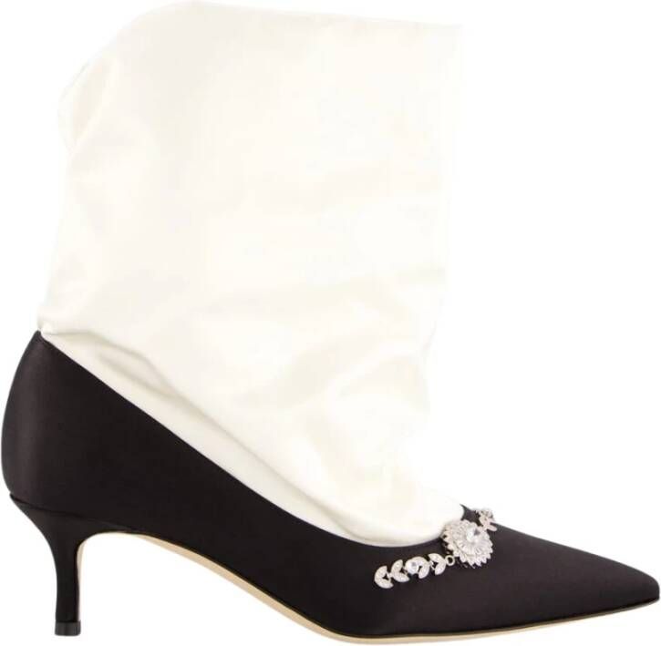 olo Blahnik Elegante Satijnen Schoen Booties